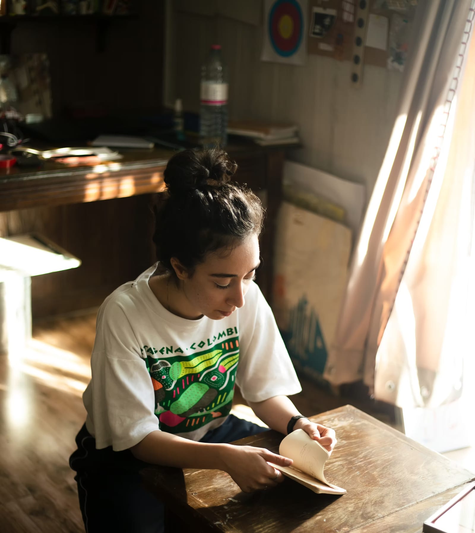 The artist in the studio.